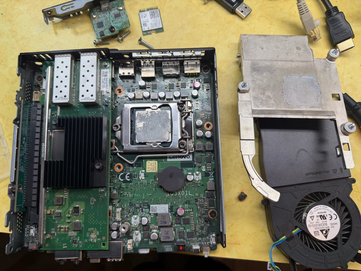 Removed CPU cooler